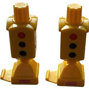 Mattel Fisher Price Geotrax Train Station Stop Lights Road Signs Bundle Of Two